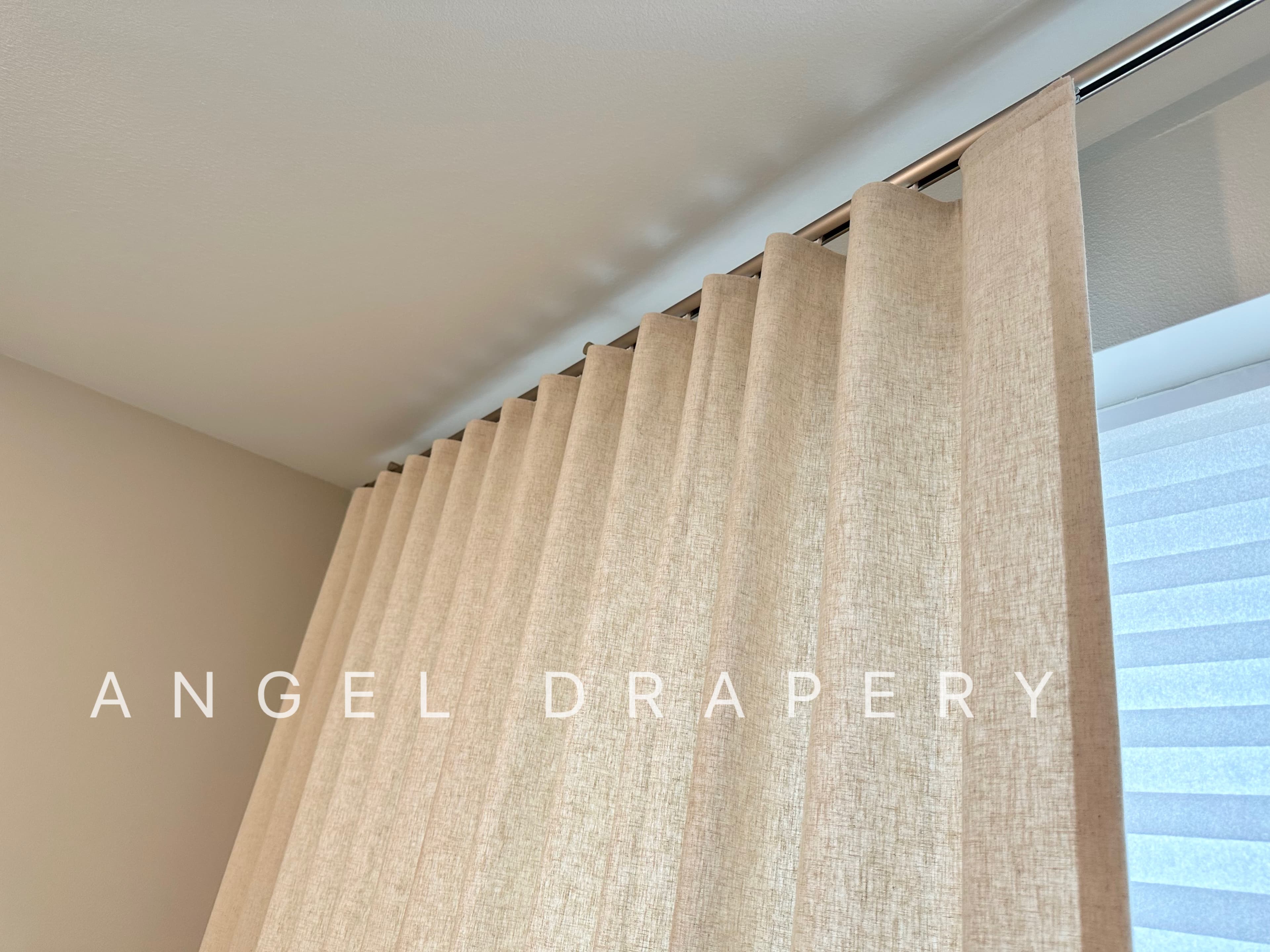 Ripple Fold Linen Fabric Natural