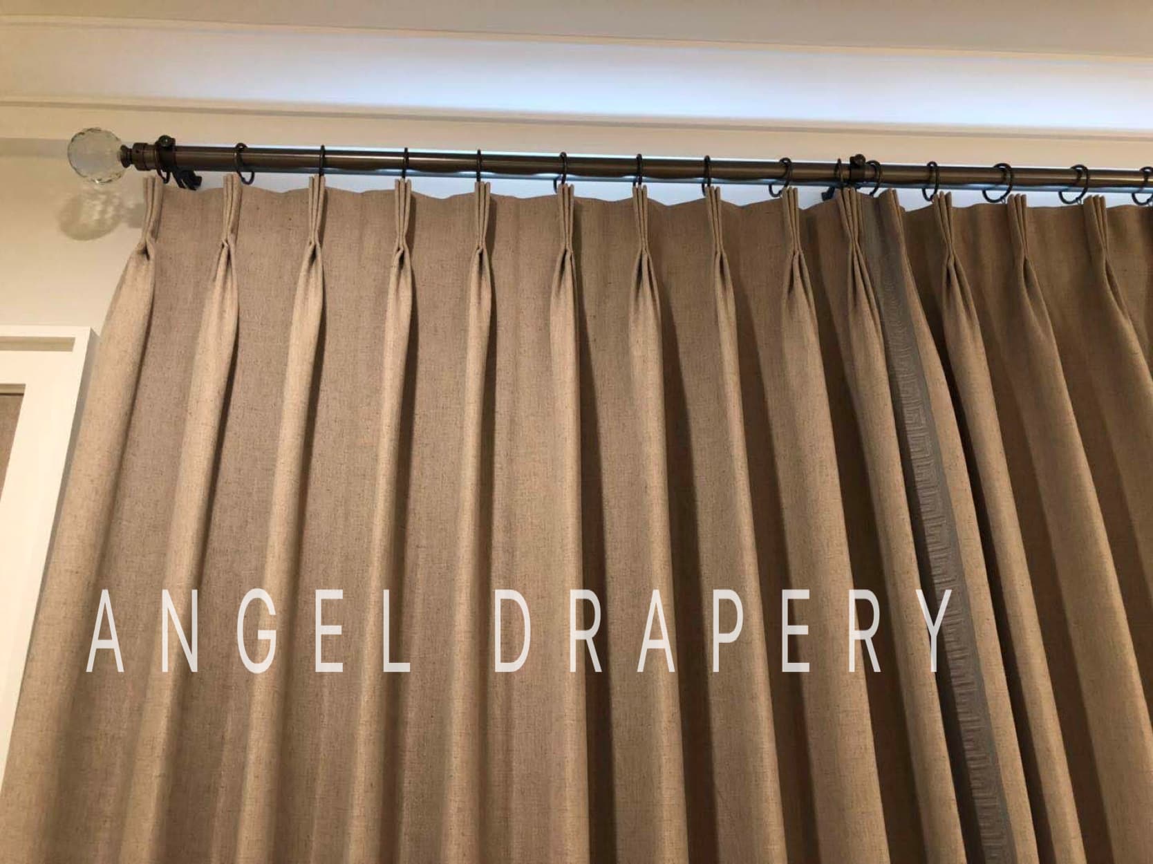 Blackout Taupe Linen Drapery